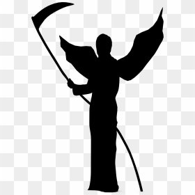 Death Silhouette Png, Transparent Png - angel silhouette png