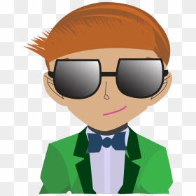 Evan Smiling While Wearing Sunglasses - Wear Sunglasses Cartoon, HD Png Download - cartoon sunglasses png