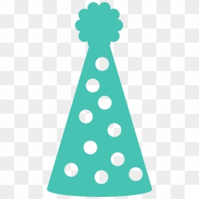 Party Hat - Polka Dot Party Hat Silhouette, HD Png Download - birthday hat transparent png