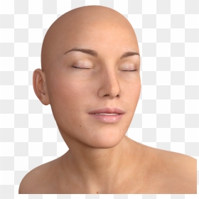 Woman Bald Head Face - Transparent Bald Head Png, Png Download - girl face png