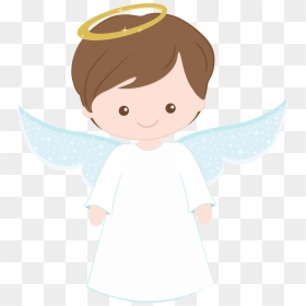 Anjo Desenho Menino Png - Baptism Baby Angel Clipart, Transparent Png - angel silhouette png