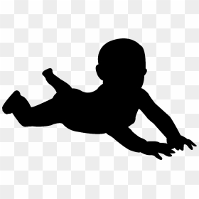 Silhouette Infant Clip Art - Transparent Baby Silhouette Clip Art, HD Png Download - child silhouette png