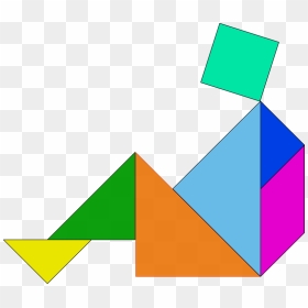 Tangram .png, Transparent Png - person sitting back png