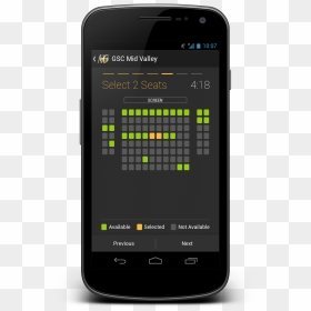 Seat Selection Cinema Seats, Movie Tickets, Flat Ui, - Smartphone, HD Png Download - movie tickets png
