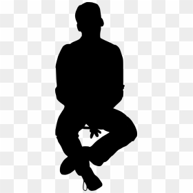 People Sitting Silhouette Png, Transparent Png - sitting silhouette png
