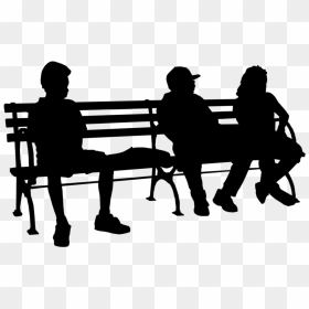 People Sitting At Table Silhouette Png - People Sitting On Bench Silhouette, Transparent Png - sitting silhouette png