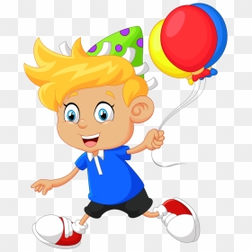 Little Boy Balloon Cartoon - Png Boy Balloon Clipart, Transparent Png - little boy png