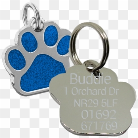 Paw Print Dog Tag , Png Download - Red Paw Tag Dog, Transparent Png - dog tag png