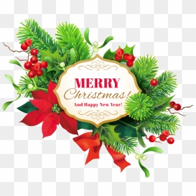 Transparent Merry Christmas And Happy New Year Png, Png Download - merry christmas banner png