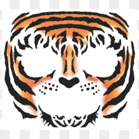 Face Tiger Temporary Tattoo 2 1 1 - Tiger Face Temporary Tattoo, HD Png Download - tiger face png