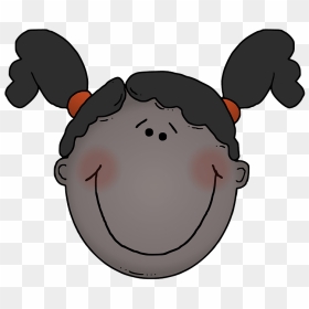 Girl Face Clipart - Black Girl Face Cartoon, HD Png Download - girl face png