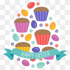 Easter Egg Cake Clip Art - Easter Cake Clipart, HD Png Download - cupcake clipart png
