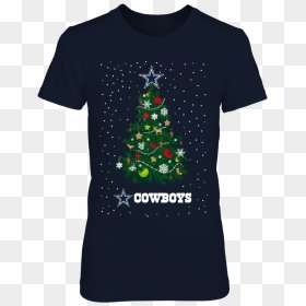 Christmas Tree Star T-shirt, Dallas Cowboys Official - Dallas Cowboys Christmas Shirt, HD Png Download - dallas cowboys star png