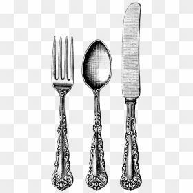 Fork Free Download Png" 										 Title= - Knife And Fork Drawing, Transparent Png - thorn crown png