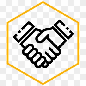 Line Drawing Of Two Hands Shaking - Partner Icon Png, Transparent Png - handshake icon png