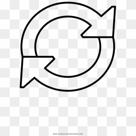 Circle Arrow Coloring Page - Line Art, HD Png Download - circle arrow png