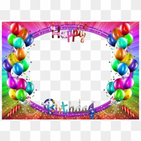 Happy Birthday Frame Png Hd - Happy Birthday Background Png, Transparent Png - birthday photo frame png