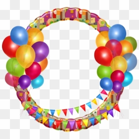 Happy Birthday Balloon Frame Png Transparent Photo - Border Transparent Background Birthday Frame, Png Download - birthday photo frame png