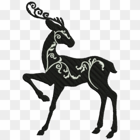 Fancy Reindeer Silhouette , Png Download - Reindeer Clipart Christmas Silhouette, Transparent Png - fancy label png