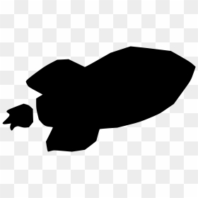 Rocketship Silhouette - Illustration, HD Png Download - rocketship png