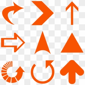 Classic Arrows Icon In Style Simple Orange, HD Png Download - orange arrow icon png