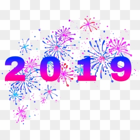 2019 Newyear Fireworks Sparkle Holiday Celebration - Graphic Design, HD Png Download - celebration firework png