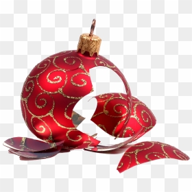 Broken Ornament , Png Download - Broken Christmas Ball, Transparent Png - red ornament png