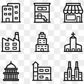 Block Vector Office - Parking Icons Free Vector, HD Png Download - office building vector png