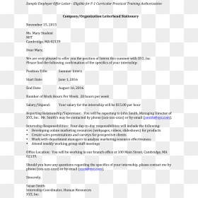 Summer Internship Employer Offer Letter Main Image - Employer Offer Letter For Internship, HD Png Download - summer offer png