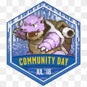 Transparent Totodile Png - Community Day July Silph Road Badge, Png Download - totodile png