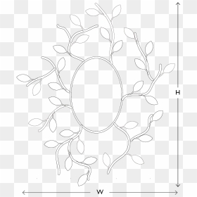 Customise Your Foliage Oval Contemporary Mirror - Rose, HD Png Download - foliage png