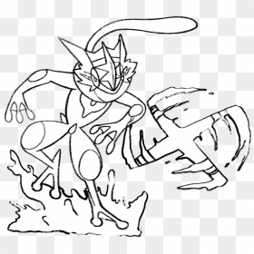 Coloring Pages For Kids Pokemon Talonflame Printable - Printable Pokemon Ash Greninja Coloring Pages, HD Png Download - ash greninja png