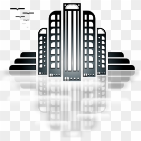 Art Deco Building Vector, HD Png Download - office building vector png