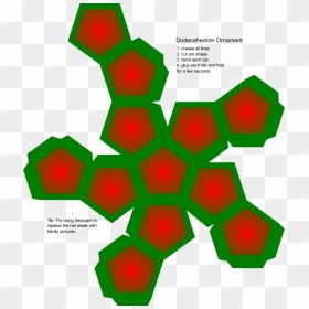 Dodecahedron Ornament Clip Arts - Platonic Solid, HD Png Download - red ornament png