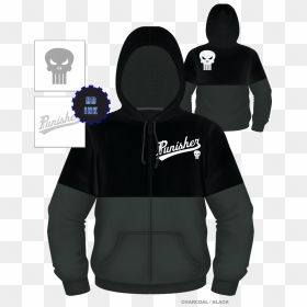 Marvel All Hail The Punisher Skull Zip Up Sweatshirt - Lamb Of God Zip Hoodie, HD Png Download - the punisher png