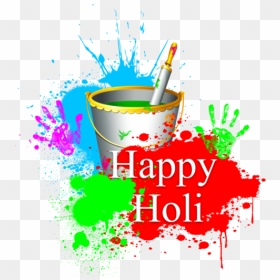 Transparent India Holi Festival Logo Drink For Holi - Happy Holi Text Png, Png Download - gulal png