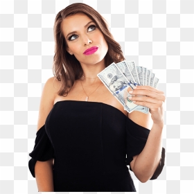 Thumb Image - Woman Holding Money Png Transparent, Png Download - money .png