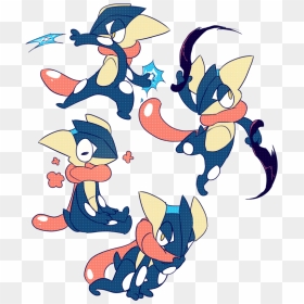 Cute Greninja Drawing, HD Png Download - ash greninja png