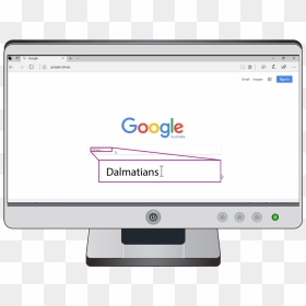 A Google Search For Dalmatians Using The Search Bar - Want To Change Google Language, HD Png Download - google search bar png