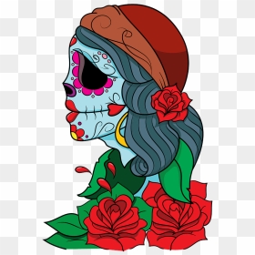 Day Of The Dead Gypsy Clipart - Illustration, HD Png Download - day of the dead png