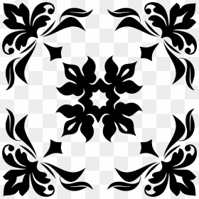 Floral Flourish Tile No Background Clip Arts - Vector Floral Motifs Png, Transparent Png - tile png