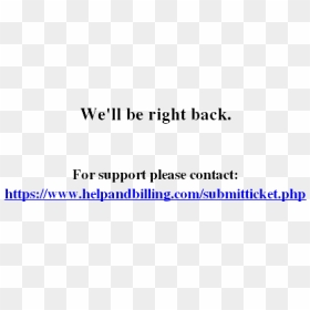 Document, HD Png Download - we'll be right back png