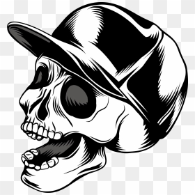 Skull Calavera Cap Euclidean Vector Baseball Clipart - Transparent Skull Vector Png, Png Download - cap vector png