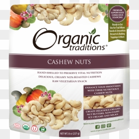 Organic Traditions Cashew Nuts, HD Png Download - cashew nut png