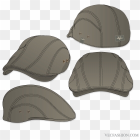 Flat Cap Hat Drawing, HD Png Download - cap vector png