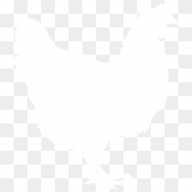 Chicken White Png - White Rooster Silhouette Transparent Background, Png Download - live chicken png