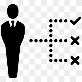 Man Decision Strategy Tick Cross Man - Decision Making Icon Transparent, HD Png Download - tick cross png