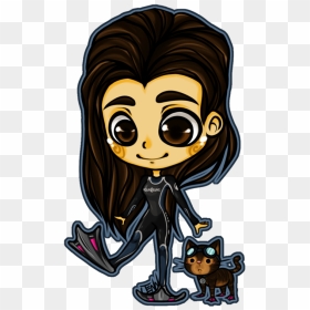 Nina The Diver- Cartoon - Damon Salvatore En Caricatura, HD Png Download - nina dobrev png tumblr