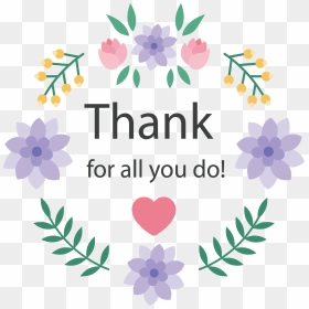 Transparent Clip Art Thank You - Thank You For All You Do Clipart, HD Png Download - card design png