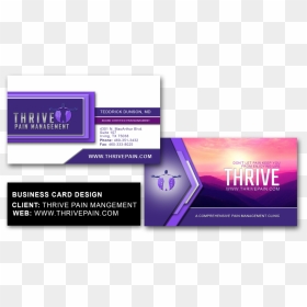 Thrive Business Card Design Sample, HD Png Download - card design png